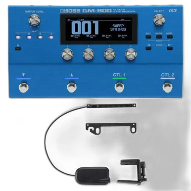 GM-800 Guitar & Bass Synthesizer Pedal Bundle With GK-5 Electric Guitar Pickup
