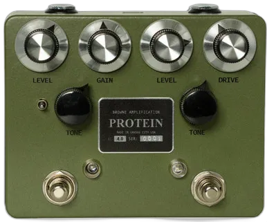 Amplification The Protein V4 Dual Overdrive Pedal in Green