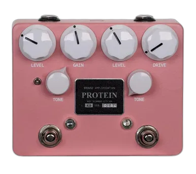 Amplification The Protein V4 Dual Overdrive Pedal in Pink