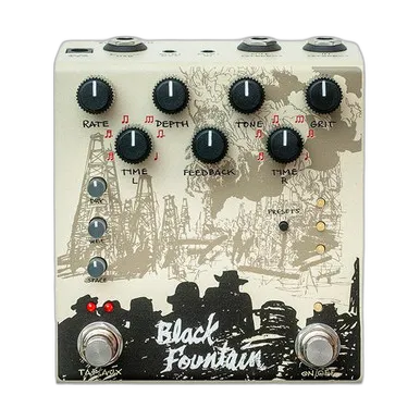 Blood Noise Endeavors Black Fountain Stereo Delay Pedal in Cream