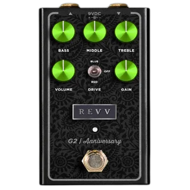 Amplification G2 Anniversary V2 Preamp, Overdrive & Distortion Pedal in Green