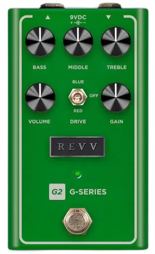 Amplification G2 V2 Preamp Overdrive & Distortion Pedal in Green
