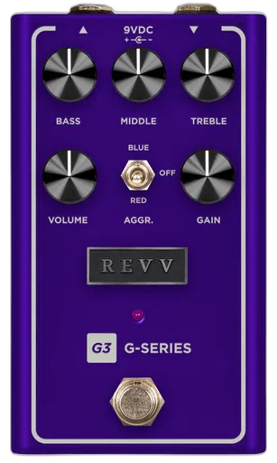 Amplification G3 V2 Preamp Overdrive & Distortion Pedal in Purple