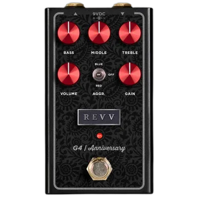 Amplification G4 Anniversary V2 Preamp, Overdrive & Distortion Pedal in Red