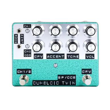 Music Dumbloid Twin Overdrive Pedal in Emerald Hammertone