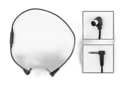 MIDI-EXP Cable - Right Angle MIDI Connector & 1/4" TRS Jack Connector