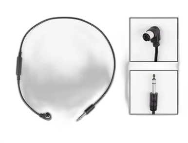 MIDI-EXP Cable - Right Angle MIDI Connector & Straight Angle 1/4" TRS Jack Connector