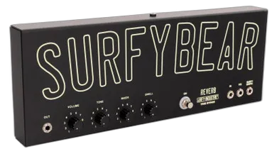 Industries SurfyBear Reverb Pedal Metal Black with SurfyPan