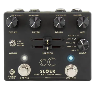 Audio Slöer Stereo Ambient Reverb Pedal in Black