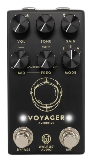 Audio Voyager MKII Preamp Overdrive Pedal in Black